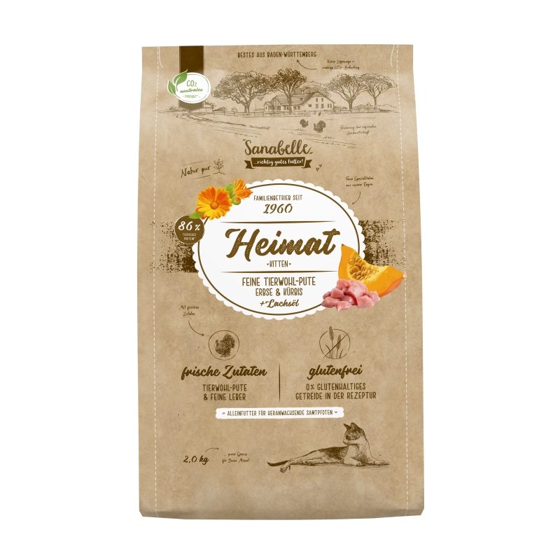 Sanabelle HEIMAT Kitten Trockenfutter Tierwohl-Pute 1x2kg