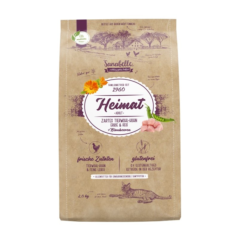 Sanabelle HEIMAT Katzen Trockenfutter Adult mit Tierwohl-Huhn 1x2kg