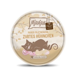 Mjamjam Katzen Nassfutter Purer Filetgenuss zartes Hühnchen