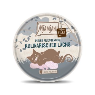 Mjamjam Katzen Nassfutter Purer Filetgenuss kulinarischer Lachs