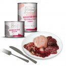Mjamjam Katzen Nassfutter kulinarischer Hirsch und Truthahn an frischen Cranberries