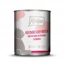 Mjamjam Katzen Nassfutter kulinarischer Hirsch und Truthahn an frischen Cranberries