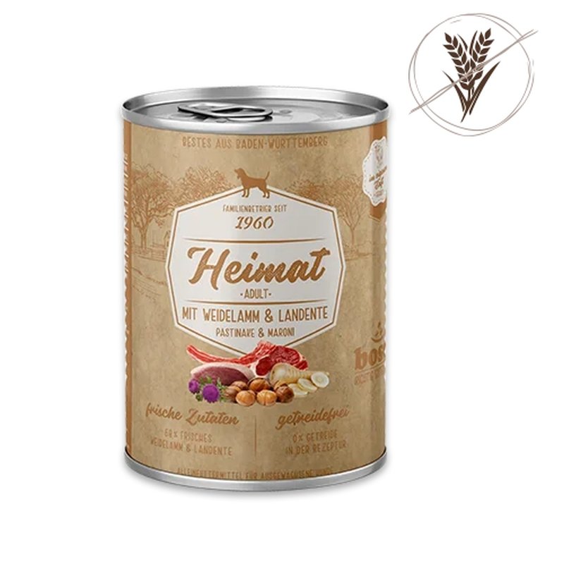 Bosch Heimat Hunde Nassfutter Adult mit Weidelamm & Landente 12x400g