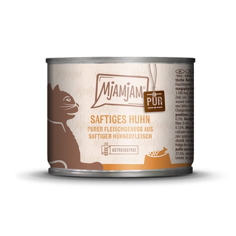 Mjamjam Katzen Nassfutter purer Fleischgenuss Huhn 1x200g