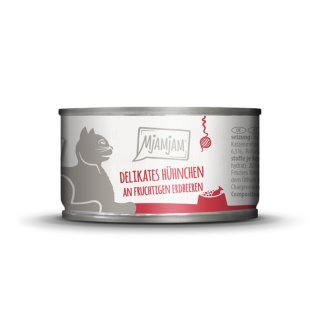 Mjamjam Katzen Nassfutter Cat - Huhn & Erdbeeren