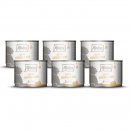 Mjamjam Katzen Nassfutter DUO von zartem H&uuml;hnchen &amp; Kalb an ged&auml;mpftem K&uuml;rbis 6x200g