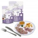 Mjamjam Katzen Nassfutter DUO von saftigem H&uuml;hnchen &amp; Kaninchen an ged&auml;mpftem K&uuml;rbis