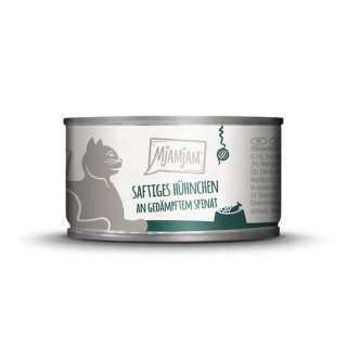 Mjamjam Katzen Nassfutter Huhn & Spinat