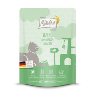 Mjamjam Katzen NassfutterInsekt mit saftigem Hühnchen 6x300g