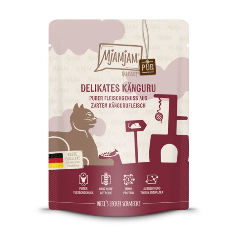 Mjamjam Katzen Nassfutter Cat - Känguru pur 6x300g
