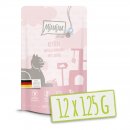 Mjamjam Katzen Nassfutter Kitten saftiges H&uuml;hnchen mit Lachs&ouml;l