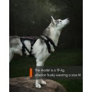 Non-stop dogwear Hundegeschirr Rock harness long Schwarz/Orange