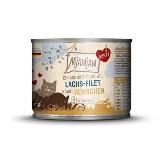 Mjamjam Katzen Nassfutter Duett - Lachs-Filet küsst...