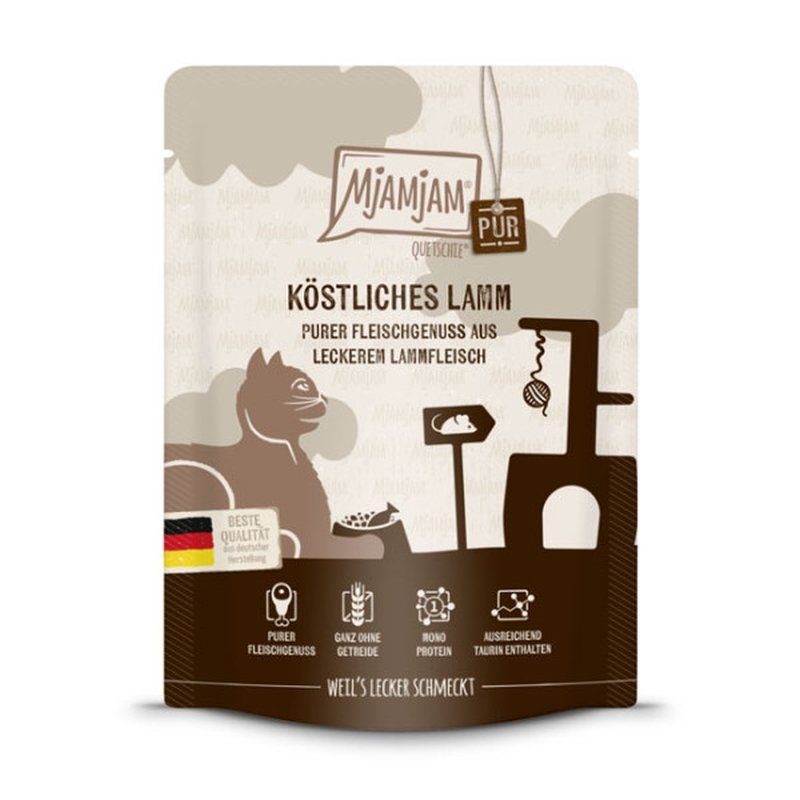 Mjamjam Katzen Nassfutter Katze purer Fleischgenuss - köstliches Lamm pur 1x300g
