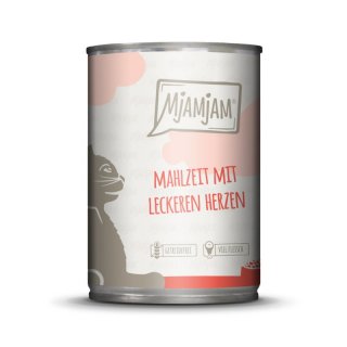 Mjamjam Katzen Nassfutter Mahlzeit mit leckeren Herzen 1x400g
