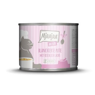Mjamjam Katzen Nassfutter Pute mit reichlich Lachs an...