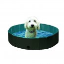 Flamingo Hunde Schwimmbad Splash Rund Blau/Dunkelgrau