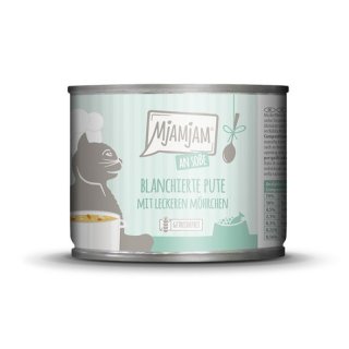 Mjamjam Katzen Nassfutter blanchierte Pute mit leckeren...