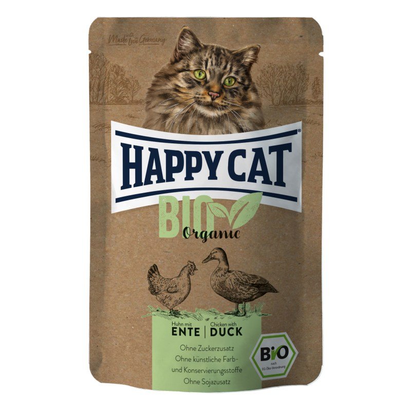 Happy Cat Katzen Nassfutter Bio Huhn & Ente 85 g