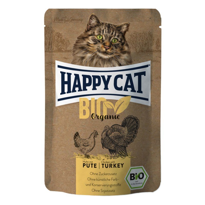 Happy Cat Katzen Nassfutter Bio Huhn & Pute 85 g