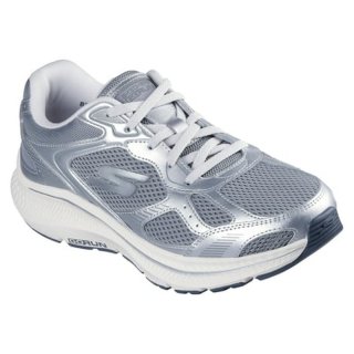 Skechers Damen Sneaker Go Run Consistent 2.0 Volt Gray Leather/ Silver Trim 38