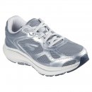 Skechers Damen Sneaker Go Run Consistent 2.0 Volt Gray Leather/ Silver Trim 38