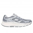 Skechers Damen Sneaker Go Run Consistent 2.0 Volt Gray Leather/ Silver Trim 38