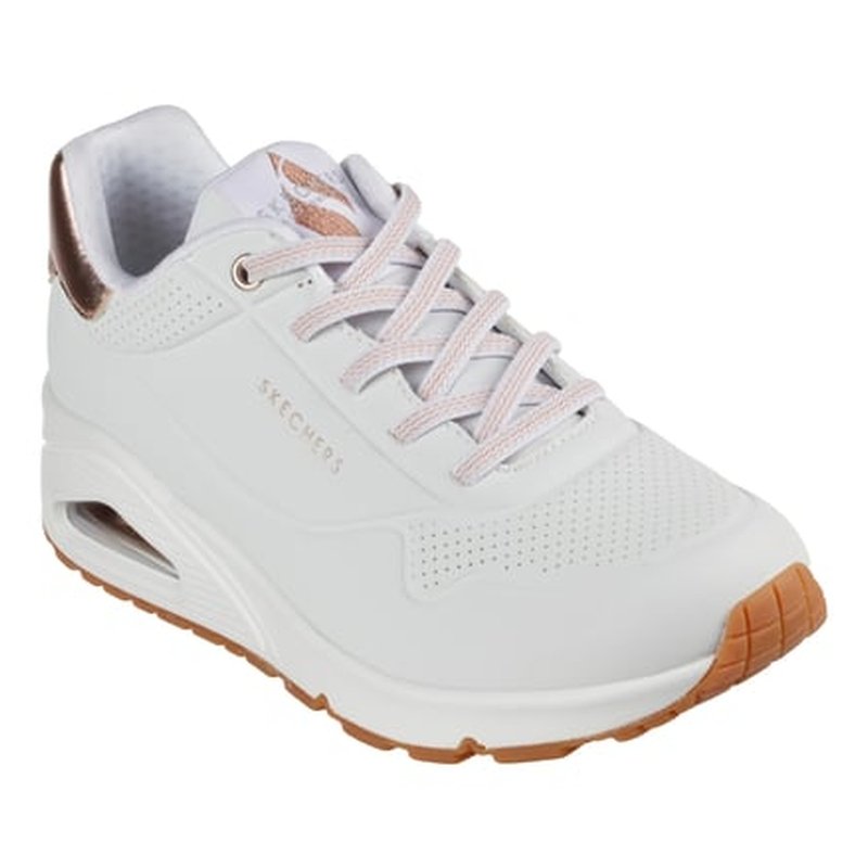 Skechers Damen Sneaker Uno Shimmer Away White 37