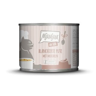 Mjamjam Katzen Nassfutter blanchierte Pute mit Muscheln...
