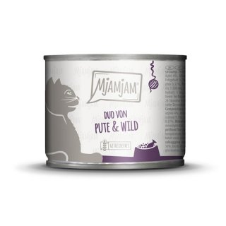 Mjamjam Katzen Nassfutter DUO von guter Pute & Wild...