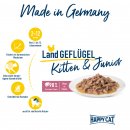 Happy Cat Katzen Nassfutter Kitten &amp; Junior Land Gefl&uuml;gel 85 g