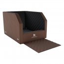 Knuffelwuff Cargo Hunde Auto Transportbox R&uuml;cksitz Braun/Schwarz