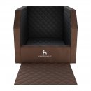 Knuffelwuff Cargo Hunde Auto Transportbox R&uuml;cksitz Braun/Schwarz Gr&ouml;&szlig;e 1 - 60x 50x 50cm