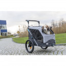 Trixie Fahrrad-Anh&auml;nger f&uuml;r Hunde Grau