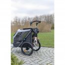 Trixie Fahrrad-Anh&auml;nger f&uuml;r Hunde Grau L: 74 &times; 95 &times; 103/143 cm