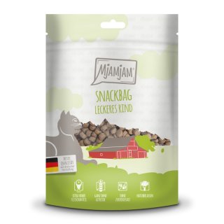 Mjamjam Katzen Nassfutter Snackbag Rind