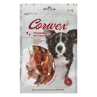 Corwex Hunde Snack Hühnerbrust mit Fisch