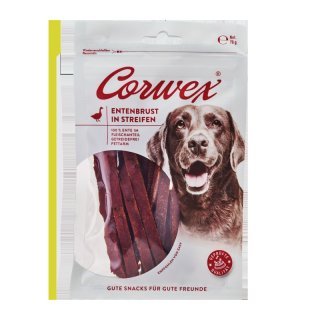 Corwex Hunde Snack Entenbrust in Streifen 70g