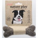 Corwex Nature Play Hunde Spielzeug Filz Knochen Braun 21cm