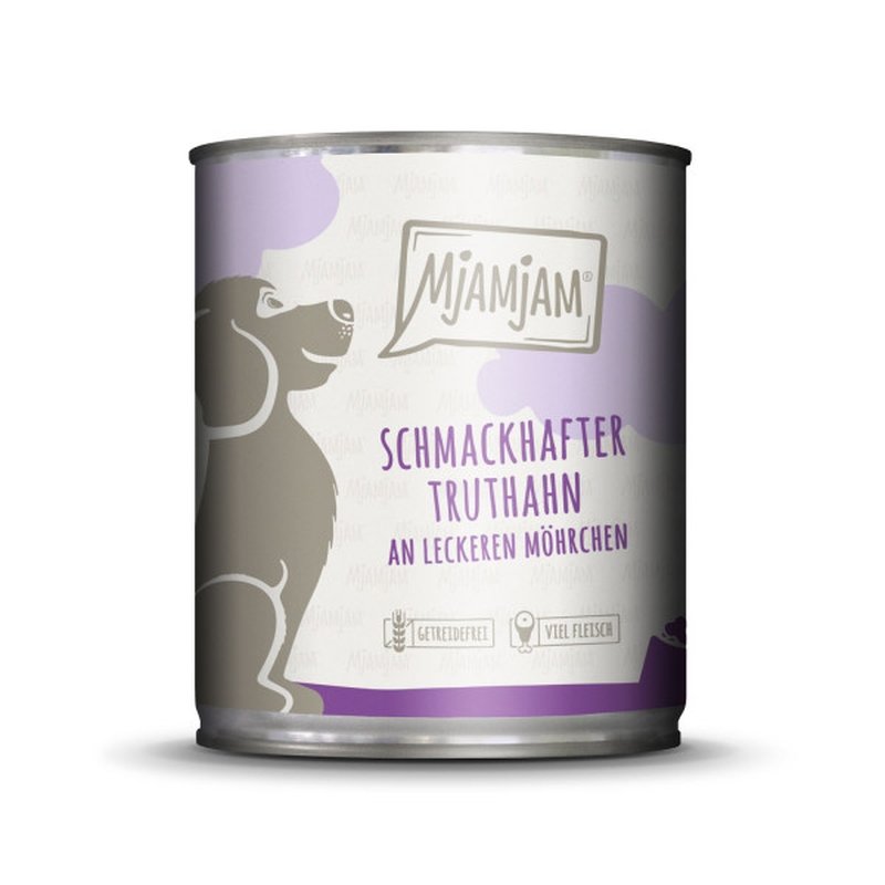 Mjamjam Katzen Nassfutter schmackhafter Truthahn 6x800g