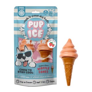IM Pup Ice Hundesnack Waffeleis Erdbeere 2St