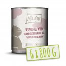 Mjamjam Katzen Nassfutter herzhaftes Wild &amp; Kaninchen an fruchtigen Heidelbeeren