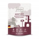 Mjamjam Katzen Nassfutter herzhaftes Wild &amp; Kaninchen an fruchtigen Heidelbeeren