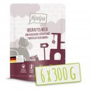 Mjamjam Katzen Nassfutter herzhaftes Wild &amp; Kaninchen an fruchtigen Heidelbeeren