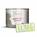 Mjamjam Katzen Nassfutter herzhaftes Wild &amp; Kaninchen an fruchtigen Heidelbeeren