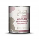 Mjamjam Katzen Nassfutter herzhaftes Wild &amp; Kaninchen an fruchtigen Heidelbeeren
