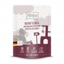 Mjamjam Katzen Nassfutter herzhaftes Wild &amp; Kaninchen an fruchtigen Heidelbeeren 6x300g