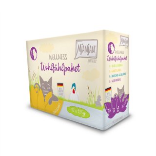 Mjamjam Katzen Nassfutter Wellness Wohlfühlpaket Rind