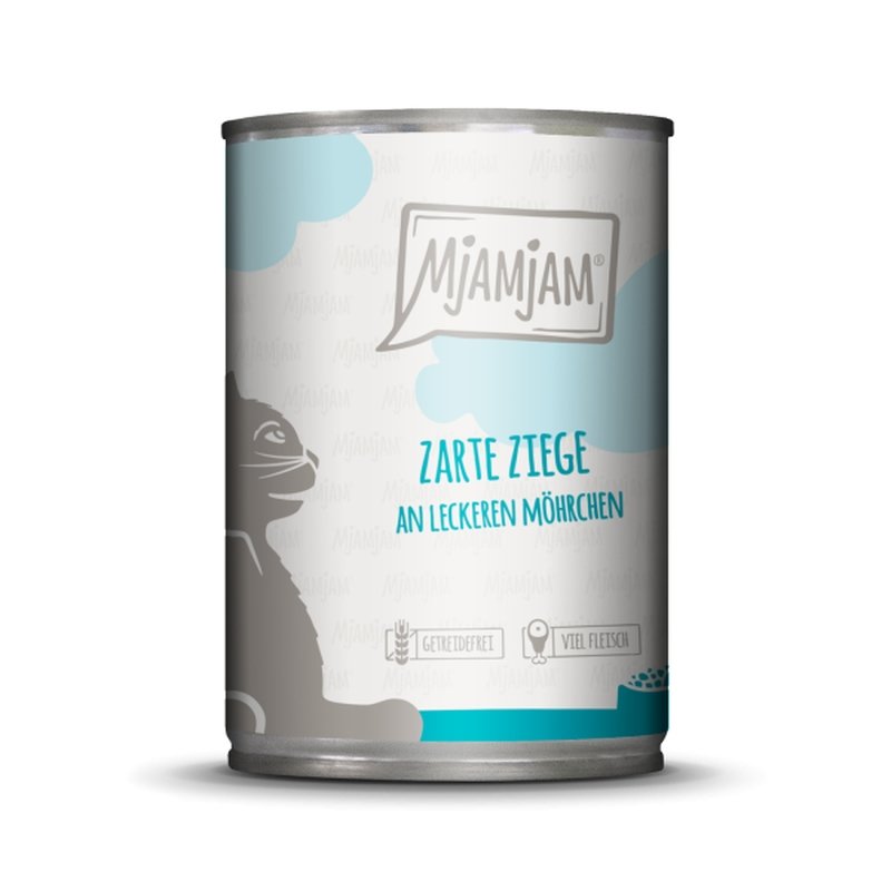 Mjamjam Katzen Nassfutter Ziege+Möhrchen 6x400g