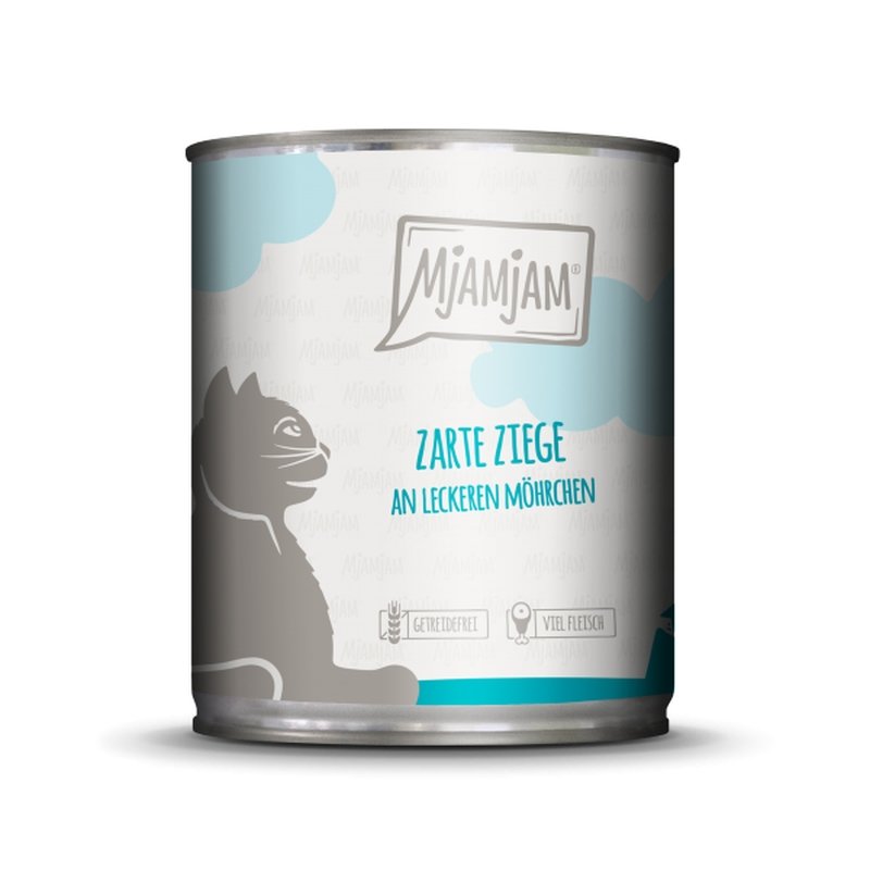 Mjamjam Katzen Nassfutter Ziege+Möhrchen 1x800g